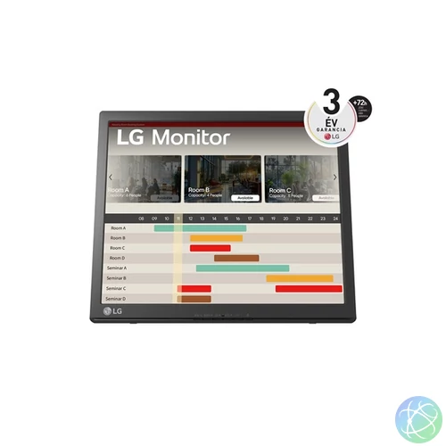 LG 17" 17BR30T-B SXGA TN VGA/USB fekete érintőképernyős monitor