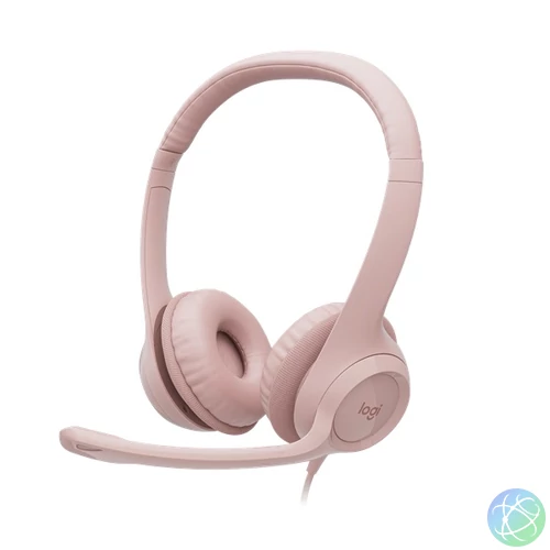 Logitech H390 USB headset rózsaszín