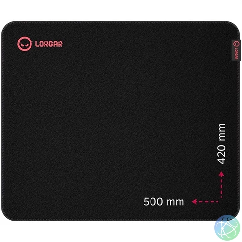 Lorgar Main 325 500x420x3mm fekete/piros egérpad