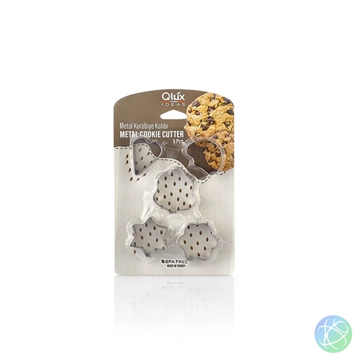 IRIS L-00156 Biscuit süteményvágó forma szett 5 darabos, fém