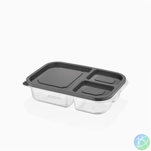IRIS BSF-00810 Sera négyzetes, 3 rekeszes tároló 1.200ml, elefántcsont, antracit vagy piros színű
