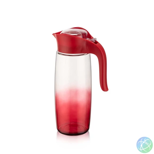 IRIS C-00400 Rainbow piros ovális üvegkancsó 1.600ml