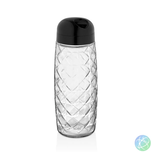 IRIS C-00441 Round Crystal üveg tároló 1.600ml, fekete vagy elfántcsont színű