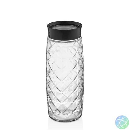 IRIS C-00396 Visible Crystal üveg tároló 1.600ml, fekete vagy elfántcsont színű