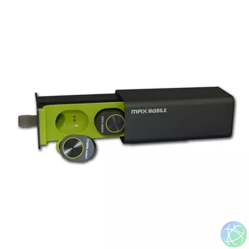 Max Mobile GW-10 prémium True Wireless Bluetooth fekete-zöld fülhallgató