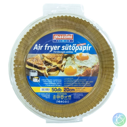 MAZZINI 103056 Premium Air Fryer kerek/20 cm-es/ 50db/csomag sütőpapír