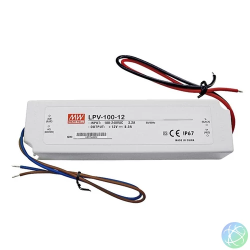 Mean Well LPV-100-12 12V 8,5A 100W tápegység