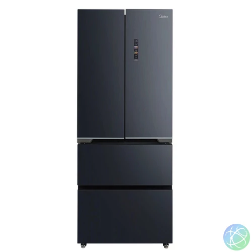 Midea MDRF600BIE70 inox, négyajtós, Hűtő:276L, Fagyasztó:159L, No frost hűtőszekrény