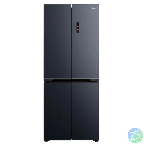 Midea MDRM587BIE70 inox, négyajtós, Hűtő:276L, Fagyasztó:150L, No frost hűtőszekrény