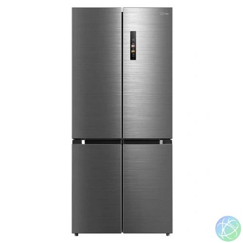 Midea MDRM691FIE46 inox, négyajtós, Hűtő:345L, Fagyasztó:170L, No frost hűtőszekrény