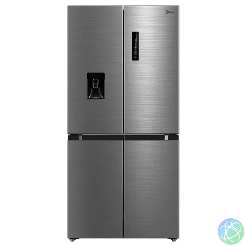 Midea MDRM632FGD46W inox, négyajtós, Hűtő:301L, Fagyasztó:169L, No frost hűtőszekrény