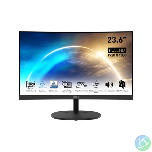 MSI 23,6" PRO MP2412C FHD VA 100Hz HDMI/DP fekete ívelt Business monitor