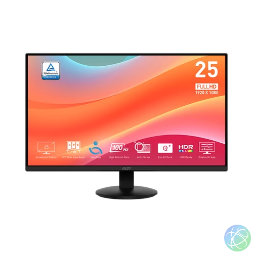 MSI 24,5" Business PRO MP252L FHD IPS 100Hz HDMI/DP fekete monitor