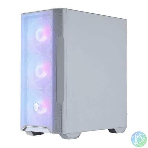 MSI FORGE M100R (táp nélküli) ablakos 4xARGB fehér mATX ház