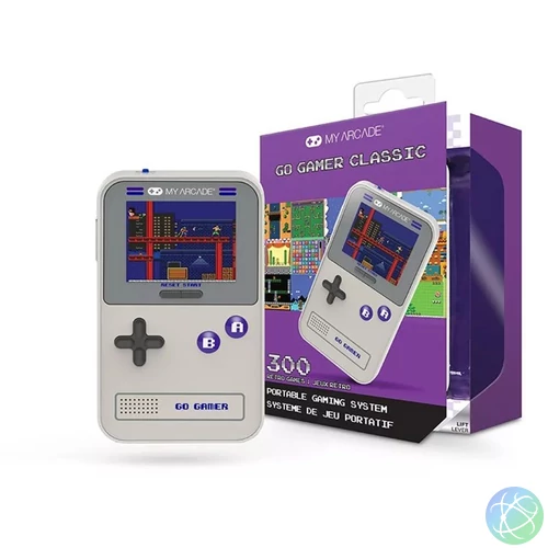 My Arcade DGUN-3910 Go Gamer Classic 300in1 szürke-lila hordozható kézikonzol