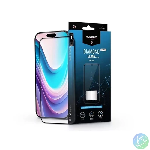 MSP MD9230 DGLFG iPhone 16 Plus 2.5D 9H fekete üveg kijelzővédő