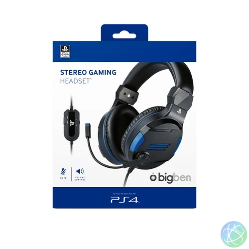 Nacon 2805748 V3 PS4/PC sztereo fekete gamer headset