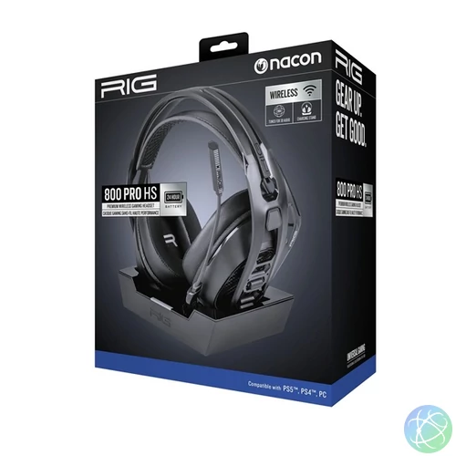 Nacon 2808590 RIG 800 PRO HS PS5 fekete gamer headset