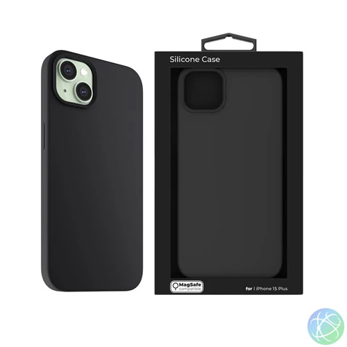 NextOne IPH-15PLUS-MAGCASE-BLACK iPhone 15 Plus fekete szilikon MagSafe hátlap