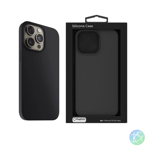 NextOne IPH-15PROMAX-MAGCASE-BLACK iPhone 15 Pro Max fekete szilikon MagSafe hátlap