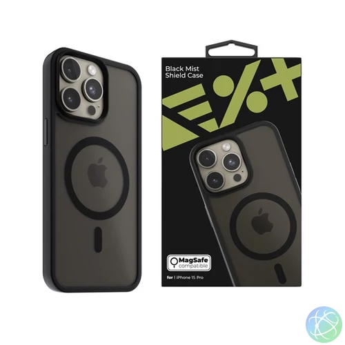 NextOne IPH-15PRO-MAGSF-MISTCASE-BLK iPhone 15 Pro fekete szilikon MagSafe hátlap