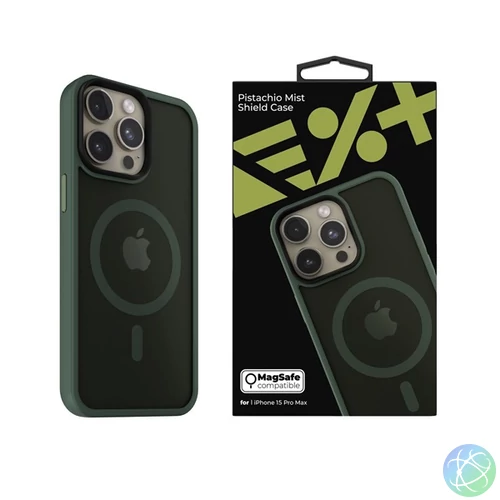NextOne IPH-15PROMAX-MAGSF-MISTCASEPTC iPhone 15 Pro Max pisztáciazöld szilikon MagSafe hátlap