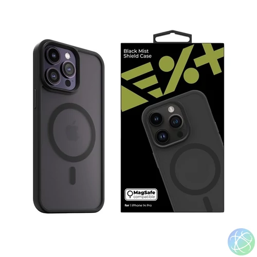NextOne IPH-14PRO-MAGSF-MISTCASE-BLK iPhone 14 Pro fekete szilikon MagSafe hátlap