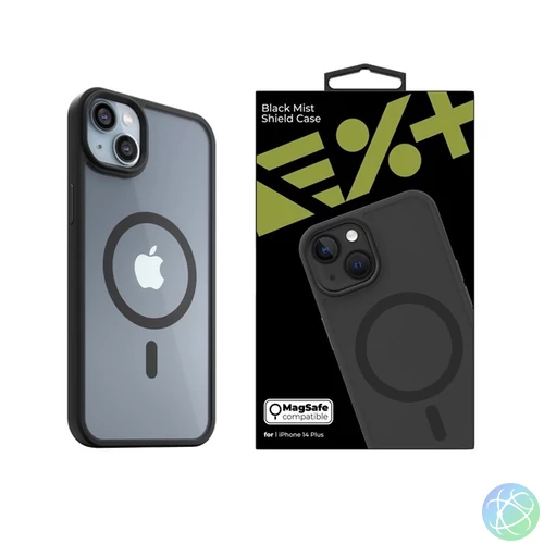 NextOne IPH-14PLUS-MAGSF-MISTCASE-BLK iPhone 14 Plus fekete szilikon MagSafe hátlap