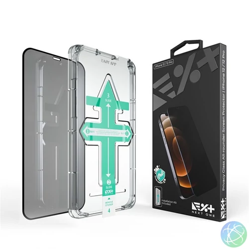 NextOne IPH-6.1-PRV iPhone12/12 Pro All-Rounder Privacy kijezővédő üvegfólia