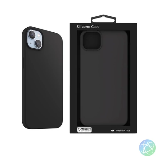 NextOne IPH-14MAX-MAGCASE-BLACK iPhone 14 Plus fekete szilikon MagSafe hátlap