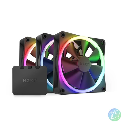 NZXT 120 mm Aer RGB 3 Triple fekete hűtőventilátor