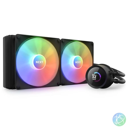 NZXT Kraken 280 280mm 2x140mm AIO RGB fekete vízhűtéses processzor hűtő