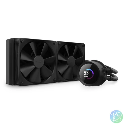 NZXT Kraken 240 240mm 2x120mm AIO LCD fekete vízhűtéses processzor hűtő
