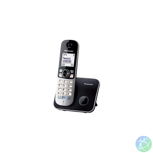 Panasonic KX-TG6811PDB fehér háttérvil. kihangosítható hívóazonosítós fekete dect telefon