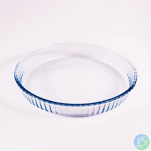 BORCAM kerek bordázott hőálló üvegedény 2.950ml, 319*50mm