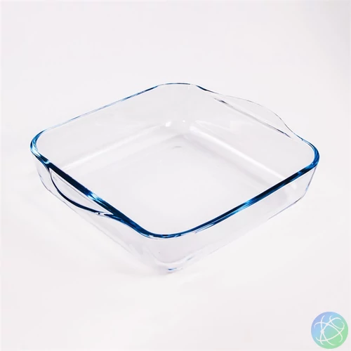 BORCAM négyzetes hőálló üvegedény fogóval  1.950ml, 256*220*60mm 