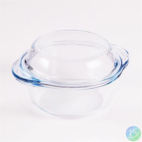 BORCAM ovális hőálló üvegedény tetővel, fogóval 840ml, 190*159*60mm 