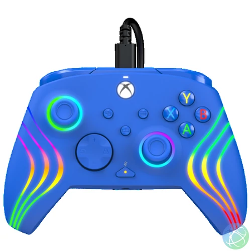 PDP 049-024-BL Afterglow Wave Xbox Series X|S/Xbox One/PC vezetékes RGB LED kék kontroller