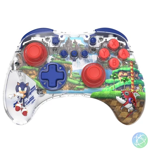 PDP 500-234-SON REALMz Nintendo Switch/Switch 2 vezeték nélküli LED Sonic: Green Hill Zone kontroller