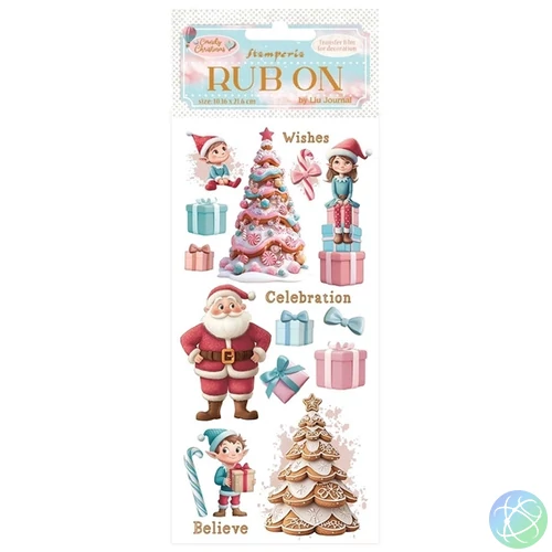 Pentart Candy Christmas Santa Claus 10,2x21,6 cm kaparós matrica