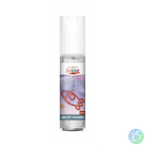 Pentart 20 ml ezüst kontúr lehúzható üvegfesték