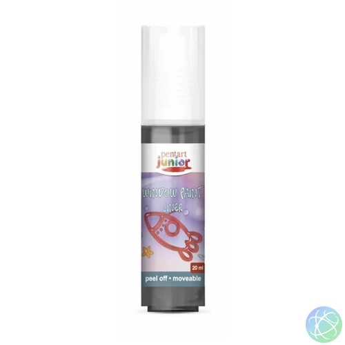 Pentart 20 ml fekete kontúr lehúzható üvegfesték