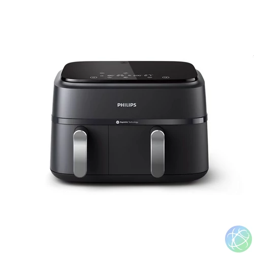 Philips DualBasket NA351/00 fekete 9 L forrólevegős sütő