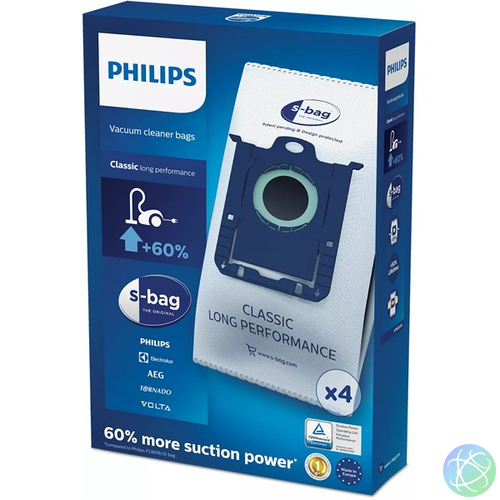 Philips FC8021/03 S-bag Long Performance 4 db szintetikus porzsák