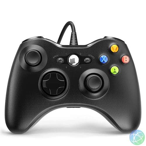 PRC PRCX360WRDBK Xbox 360/PC vezetékes fekete kontroller