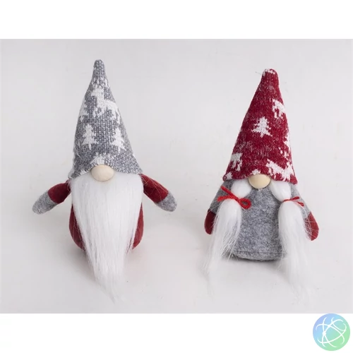 IRIS textil orrszakáll bordó/szürke 15 cm