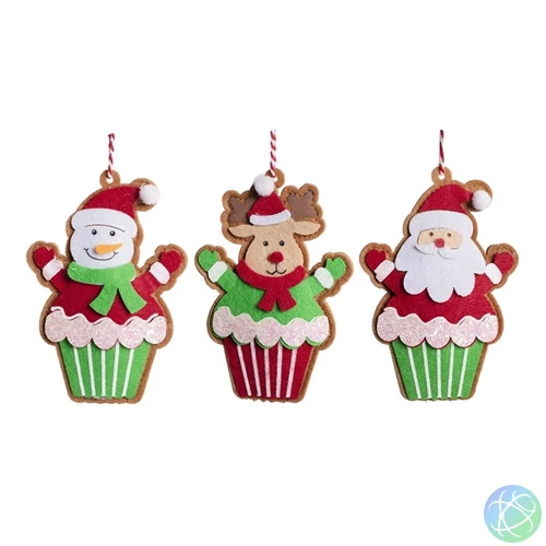IRIS textil akasztós karácsonyi muffin