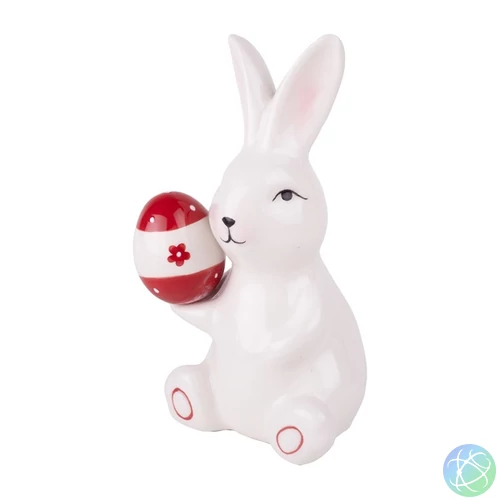 IRIS dekor porcelán nyúl fehér piros tojással