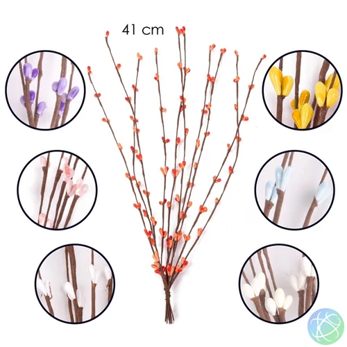 IRIS dekor virág bogyós 7 féle szín 41cm