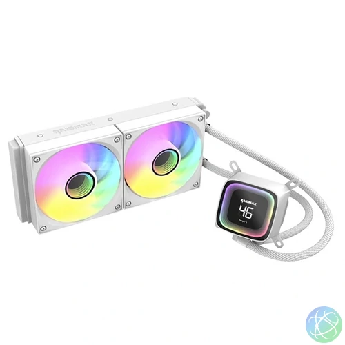RAIDMAX DIGITAL LD240 ARGB WHITE LCD kijelzős vízhűtés